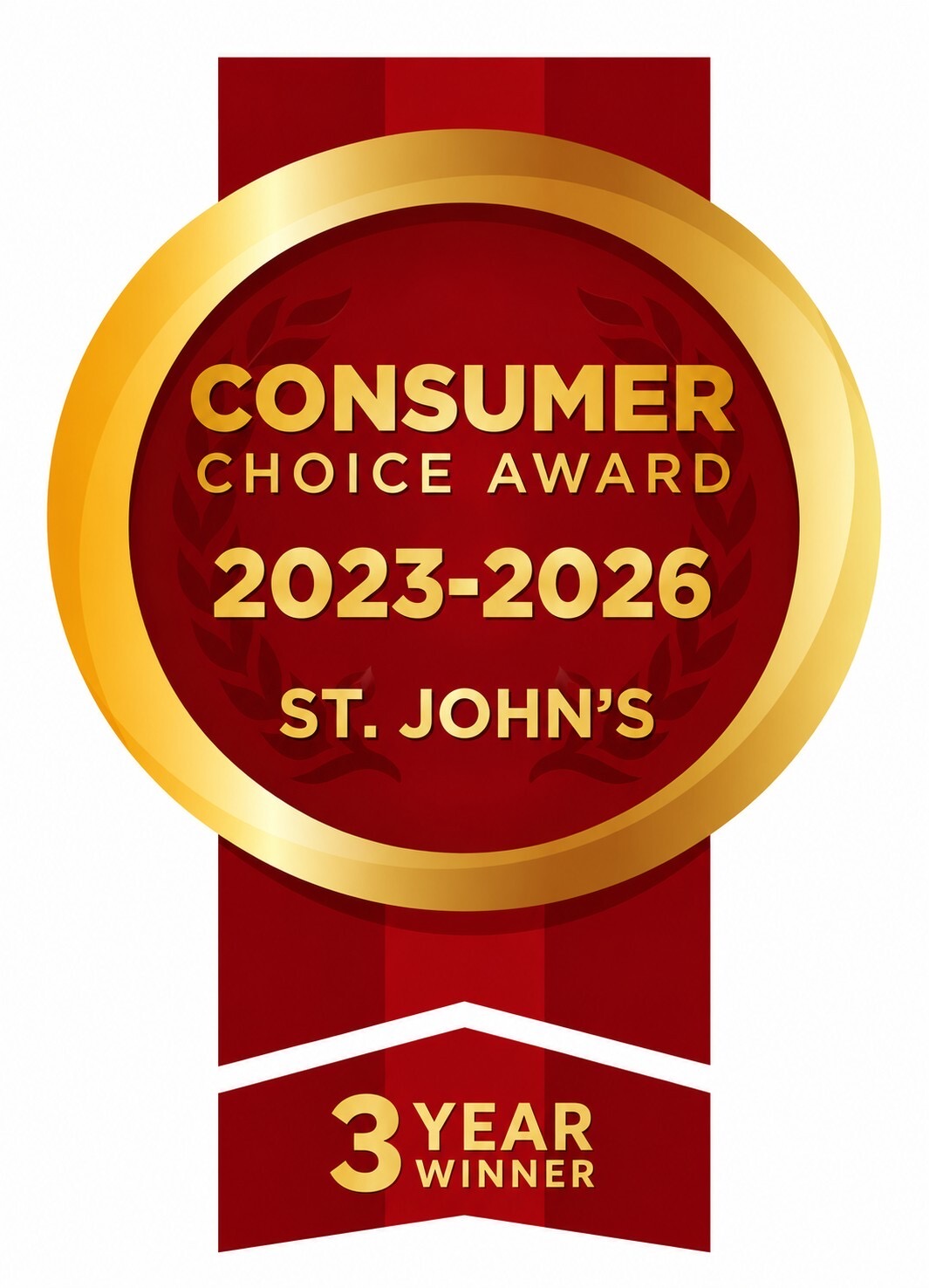 Consumer Choice Award 2023–2026, St. John's — 3-Year Winner